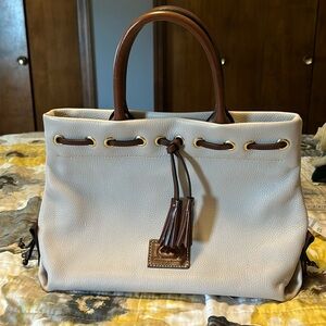 Dooney & Bourke Bag Tan with Gold Accents Ties and Tassels $50